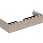 Mueble bajo Geberit ONE para lavabo, con un cajón: Ancho de lavabo=120cm, Encina / Melamina estructura madera